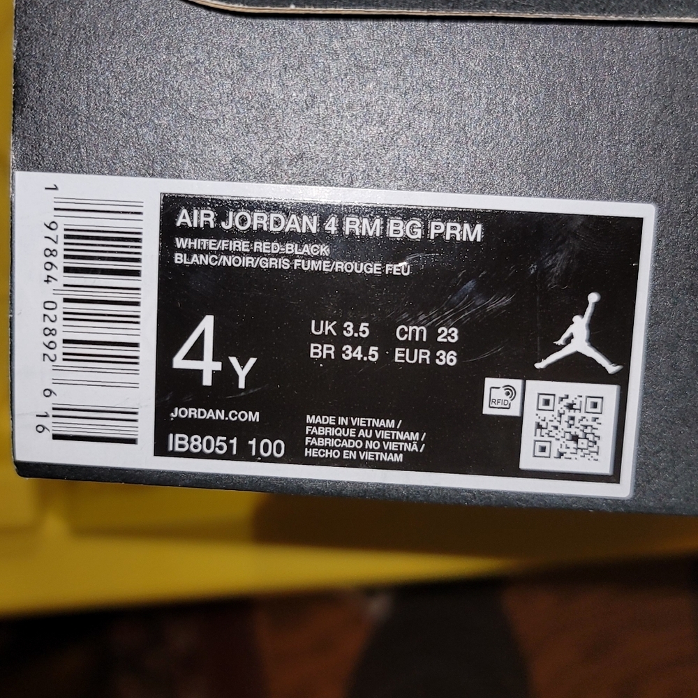 Air Jordan 4 RM BG PRM Size 4y (Which Is Same As 6womens) - Picture 2 of 10